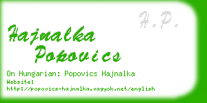 hajnalka popovics business card